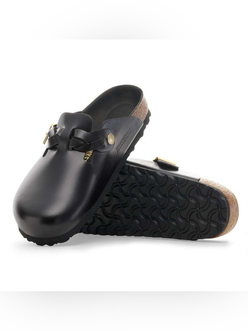 BIRKENSTOCK BOSTON BRAIDED CLOGS IN BLACK 38 7 - Picture 3 of 11